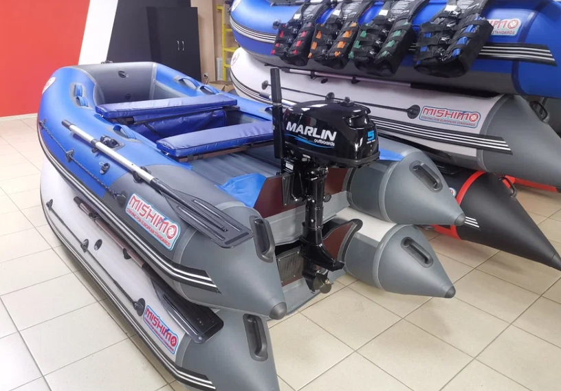 КОМПЛЕКТ ЛОДКА MISHIMO LITE 315 + МОТОР 5л.с в Саранске