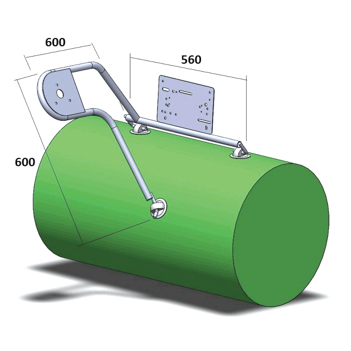 Стойка рулевая с креплением на баллон надувной лодки 25мм в Саранске