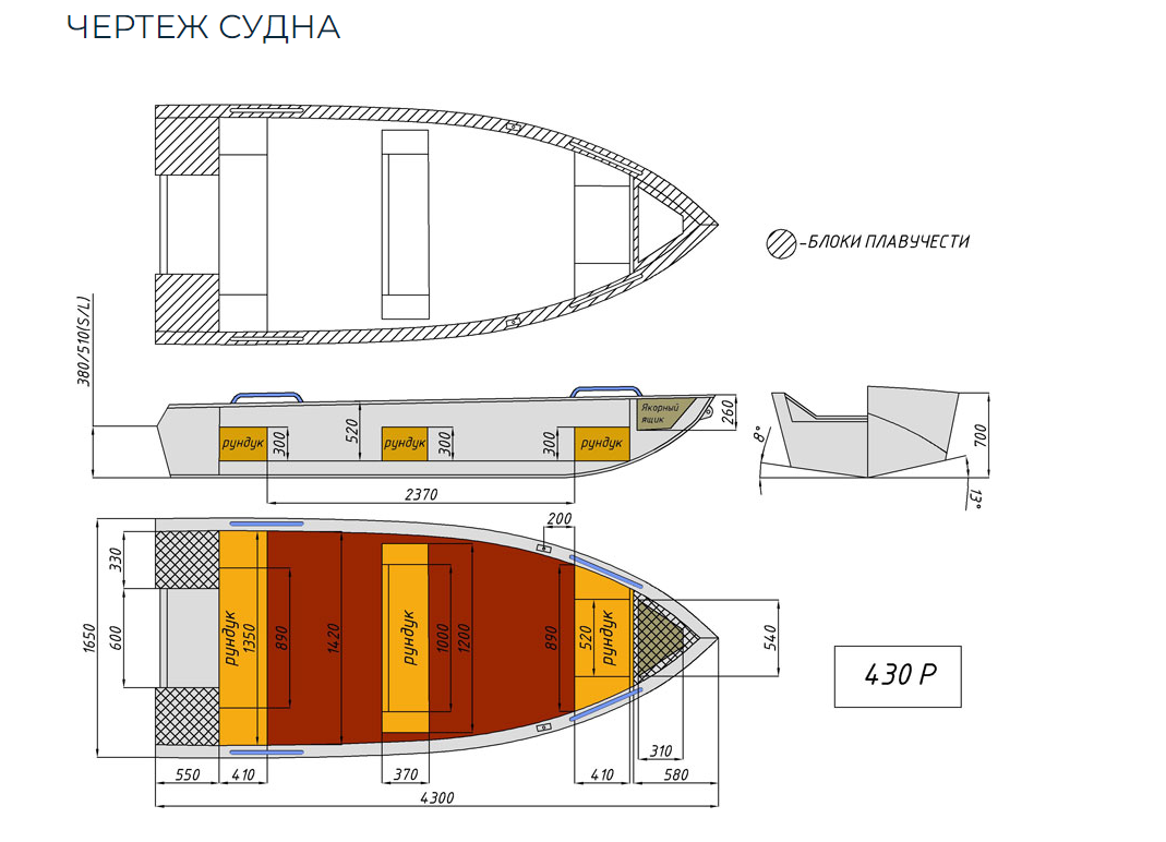 Алюминиевая лодка  Wyatboat-430 Р в Саранске