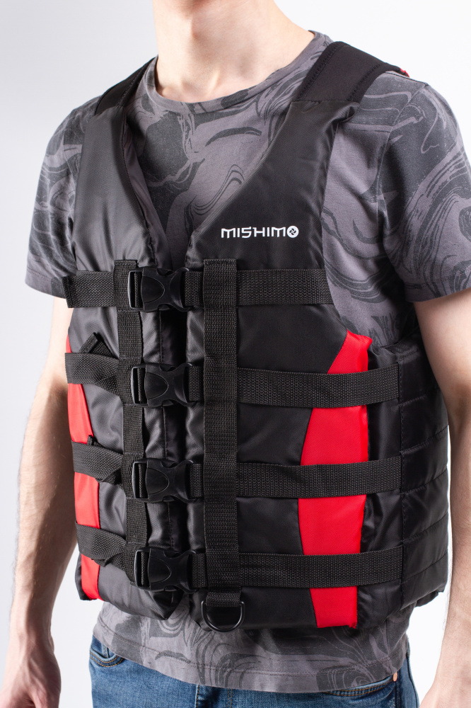 Жилет спасательный MISHIMO PRO Премиум качества Черно-красный в Саранске