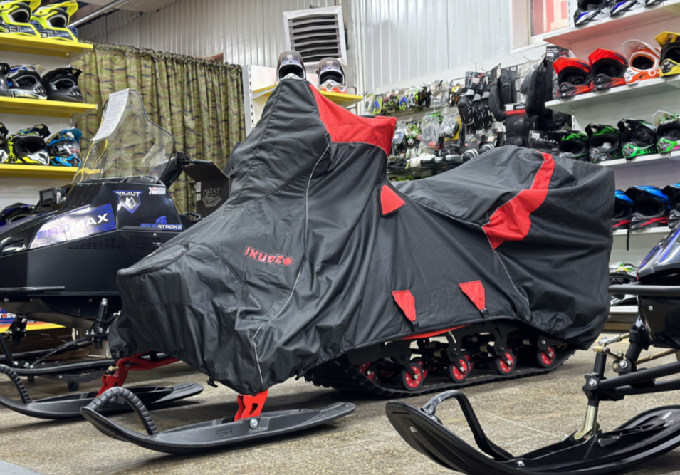 Чехол транспорт. снегохода IKUDZO HUNTER черно-красный Оксфорд ПРЕМИУМ качества с лого IKUDZO в Саранске