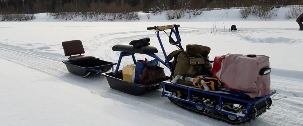 Мотобуксировщик Альбатрос-L 8 с фарой в Саранске