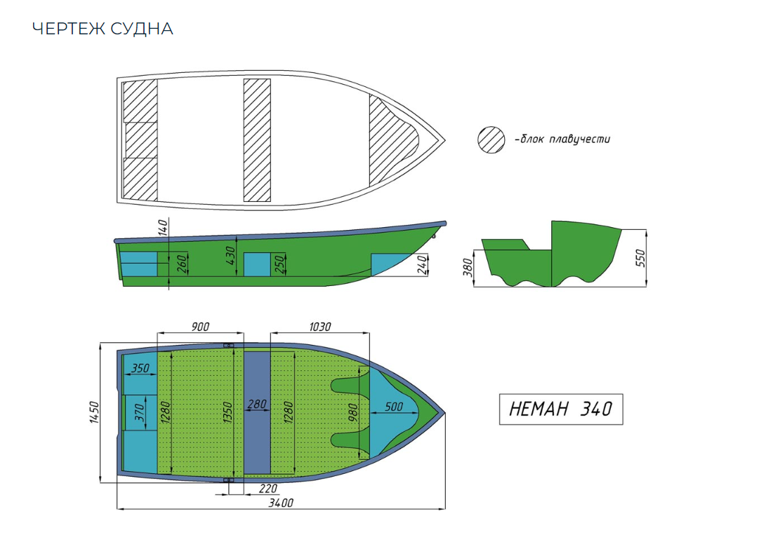 Стеклопластиковая лодка Neman-340 (тримаран) в Саранске
