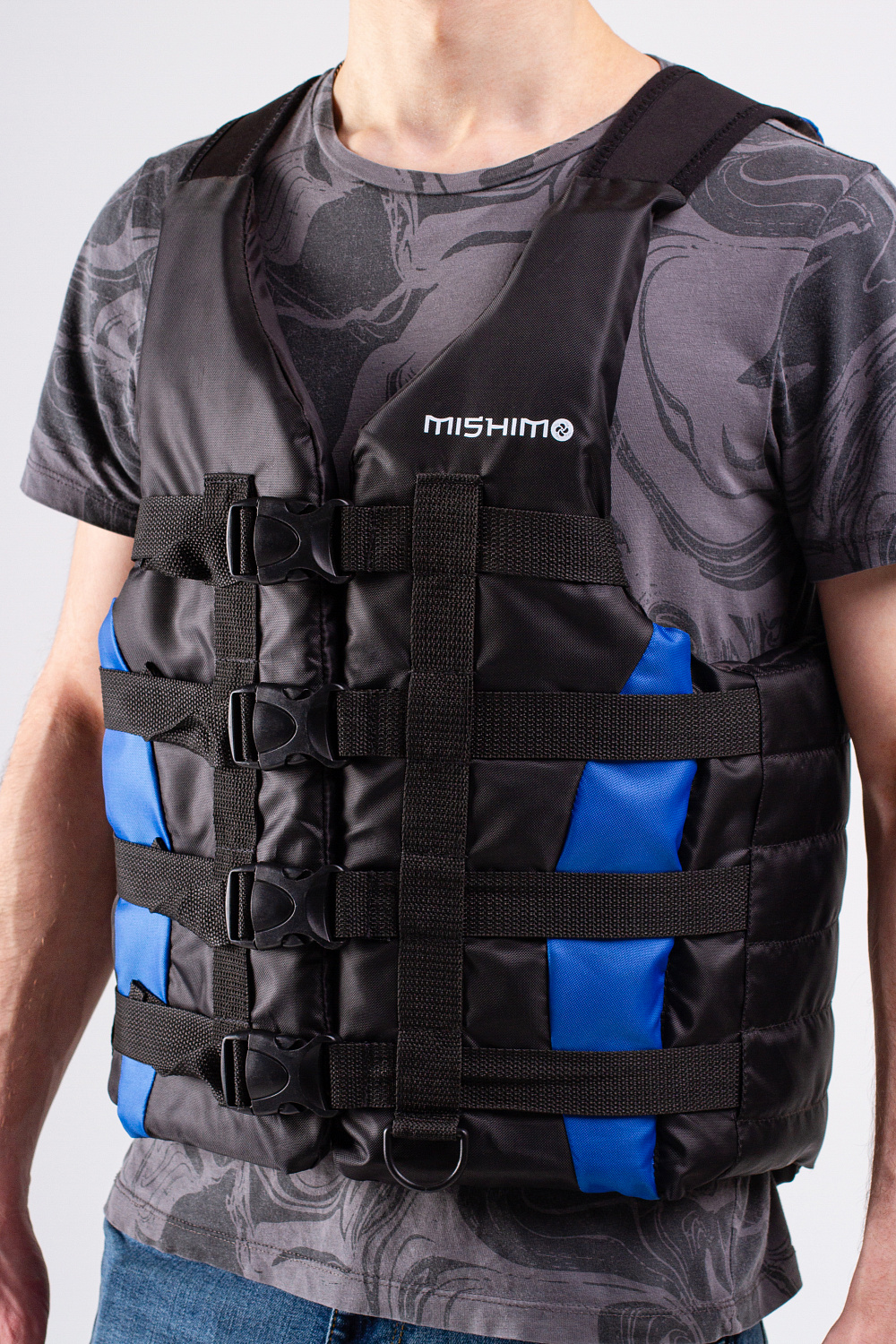 Жилет спасательный MISHIMO PRO Премиум качества Черно-синий в Саранске