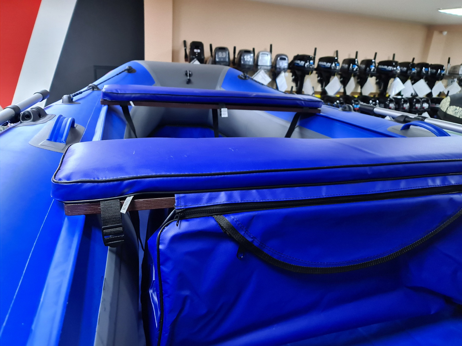 КОМПЛЕКТ МЯГКИХ НАКЛАДОК С СУМКОЙ ДЛЯ ЛОДОК 110Х20 СИНИЙ в Саранске