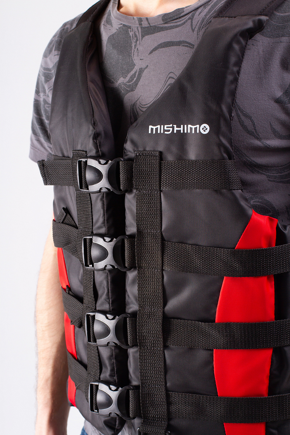 Жилет спасательный MISHIMO PRO Премиум качества Черно-красный в Саранске